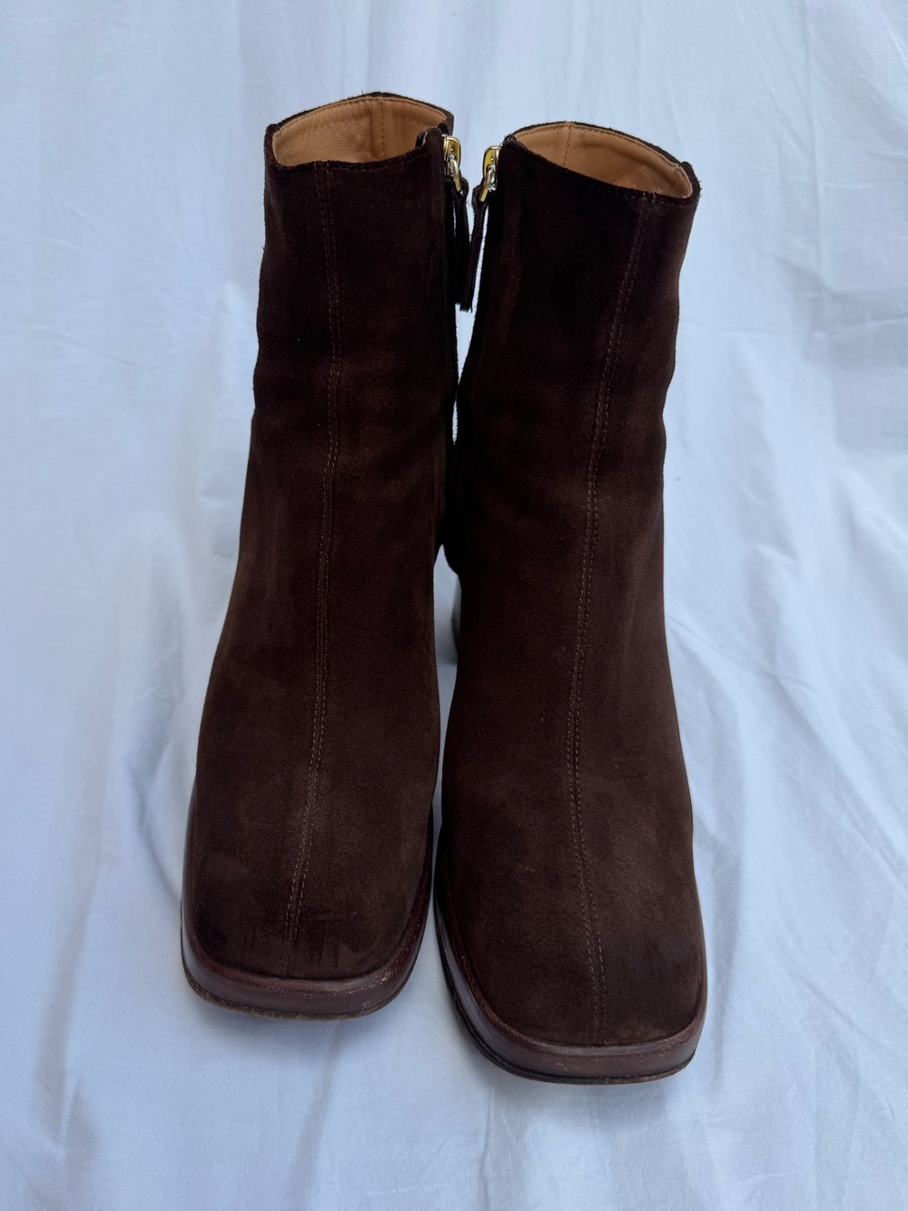 Tod’s Brown Suede Platform Ankle Boots EU 41.5 - Picture 11 of 17